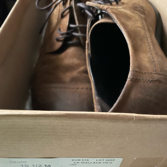 Clarks Wallace Suede Leather Tan Oxford Shoes - NEW - Picture 9 of 10